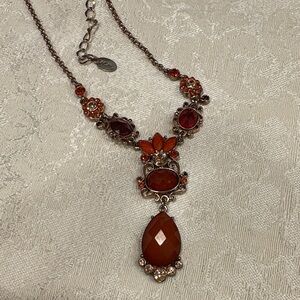 2028 Classic Auburn & Burnt Orange colored Necklace